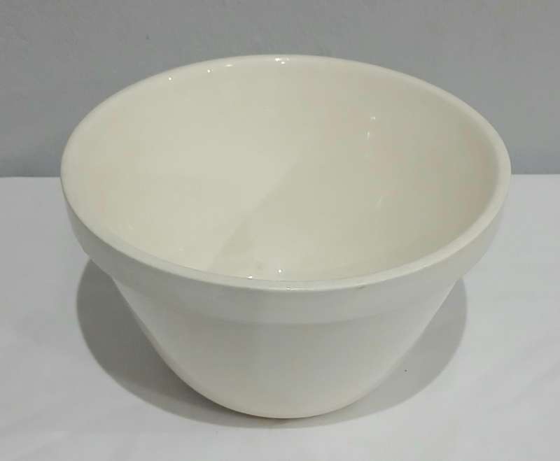 Vintage Burleigh Ware Ironstone Pudding Bowl | Cream Glazed Stoneware | Made in England | c.1940s50