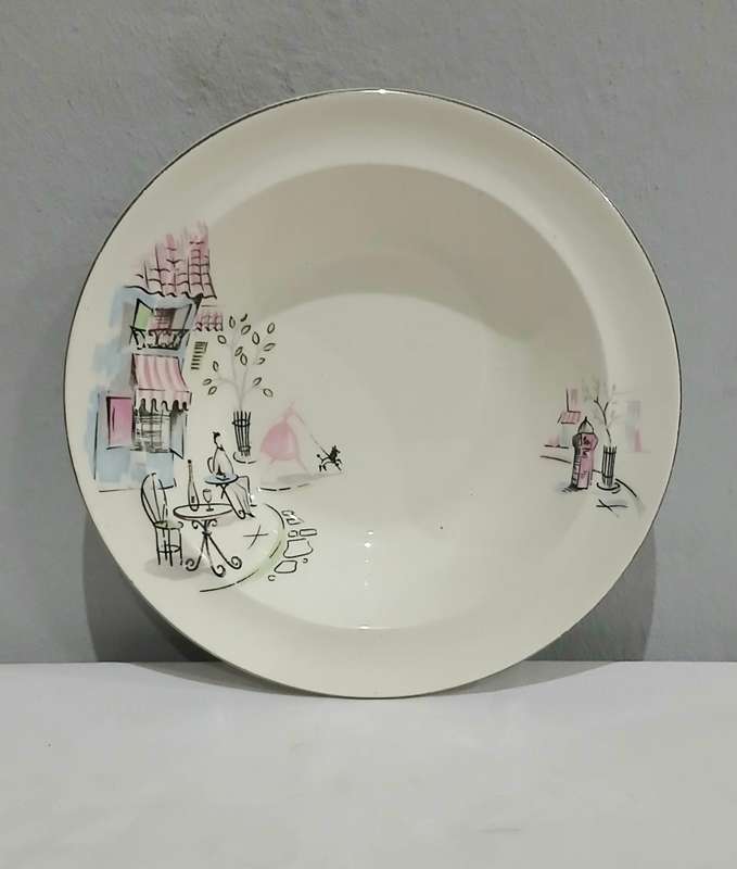 Vintage Alfred Meakin Montmartre Bowl | Paris Café Scene | 1950s England