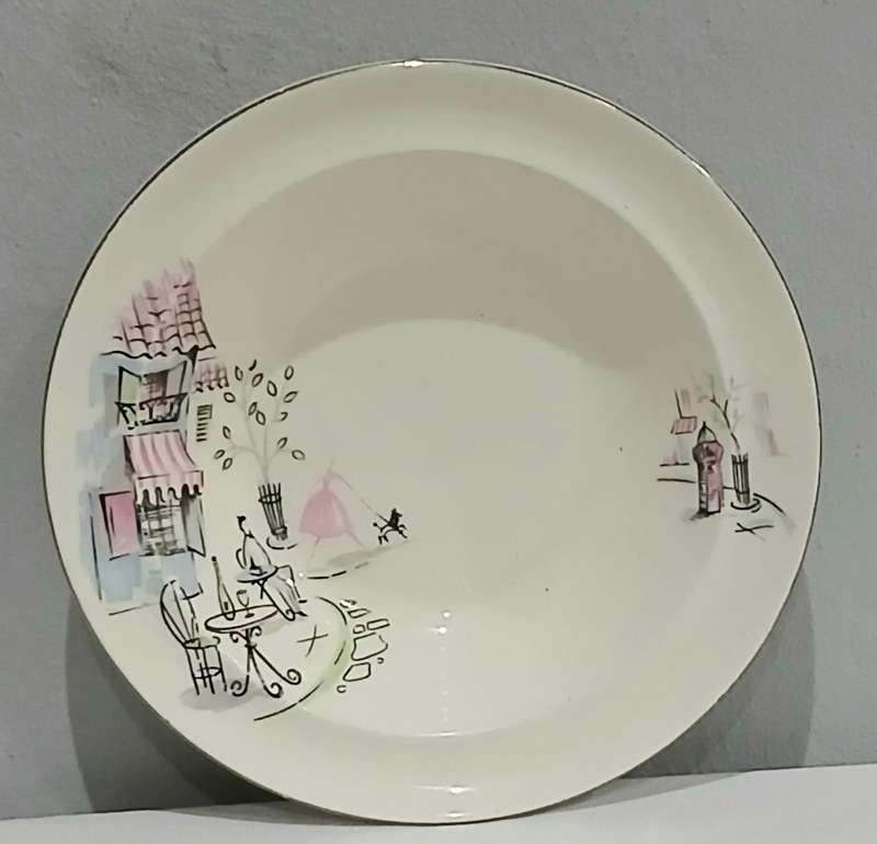 Vintage Alfred Meakin Montmartre Bowl | Paris Café Scene | 1950s England