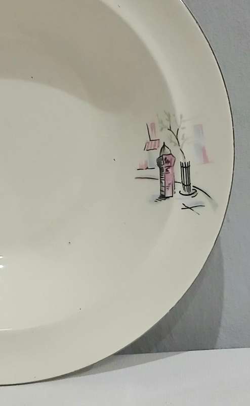 Vintage Alfred Meakin Montmartre Bowl | Paris Café Scene | 1950s England
