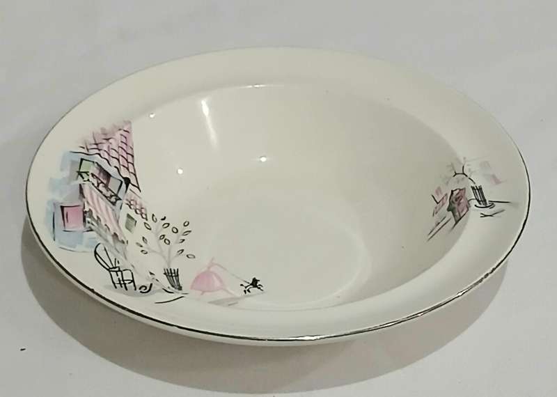Vintage Alfred Meakin Montmartre Bowl | Paris Café Scene | 1950s England