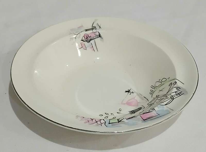 Vintage Alfred Meakin Montmartre Bowl | Paris Café Scene | 1950s England