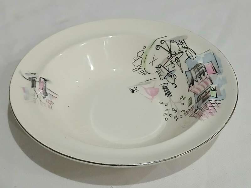 Vintage Alfred Meakin Montmartre Bowl | Paris Café Scene | 1950s England