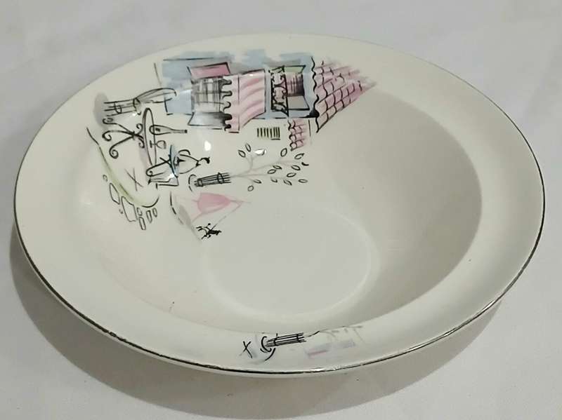 Vintage Alfred Meakin Montmartre Bowl | Paris Café Scene | 1950s England