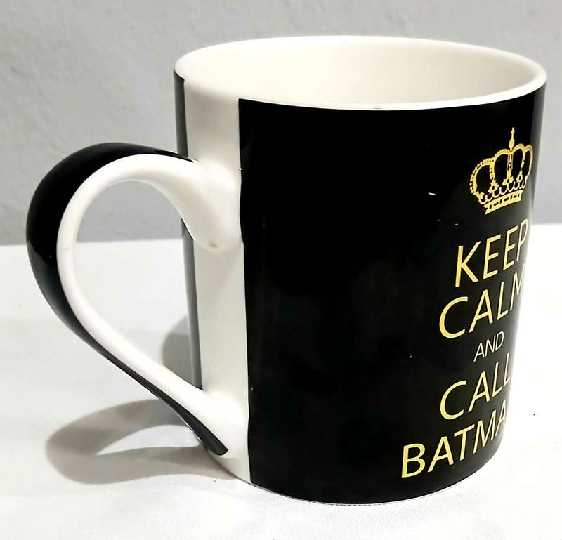 Keep Calm and Call Batman | Black Ceramic Mug | Modern DC Comics Collectable