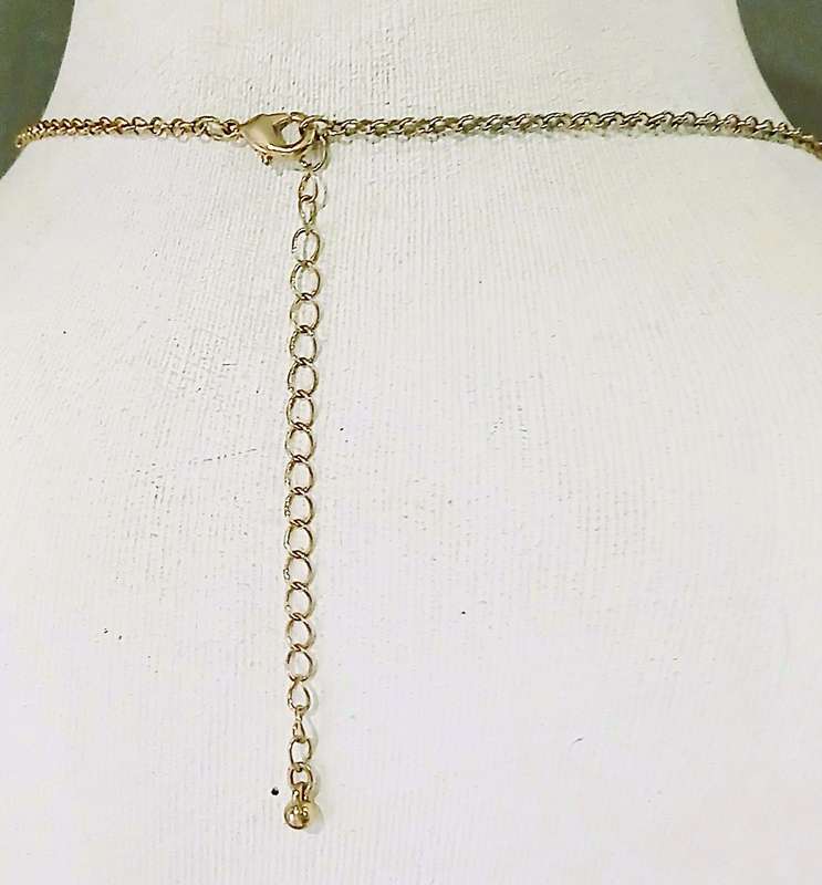 Vintage Double-Strand Bib Necklace | Two-Tone Statement Piece | 1970s Flowing Design | 50cm
