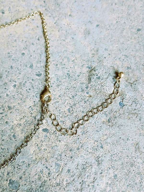 Vintage Double-Strand Bib Necklace | Two-Tone Statement Piece | 1970s Flowing Design | 50cm