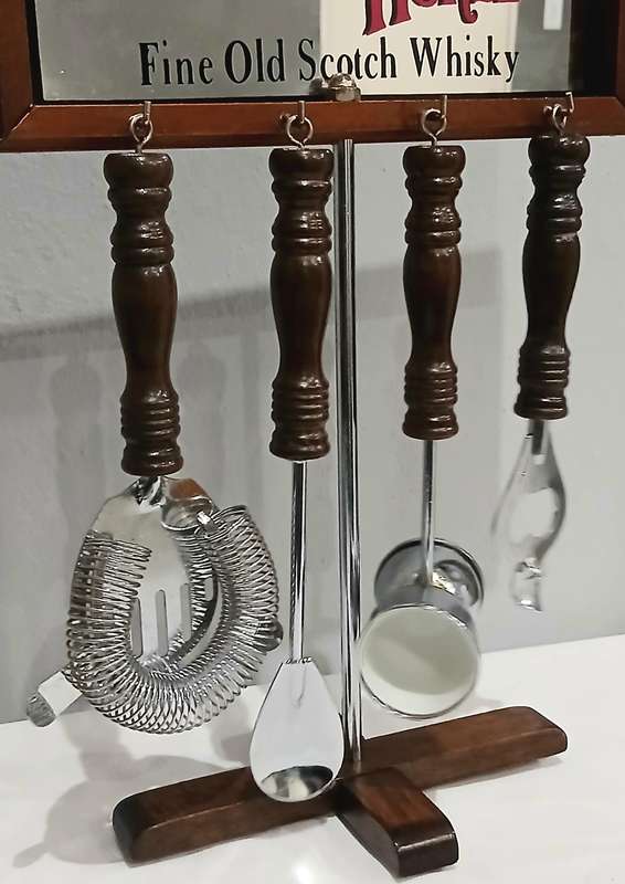 White Horse Scotch Whisky Bar Tool Set | Vintage Advertising Display | Made in Taiwan