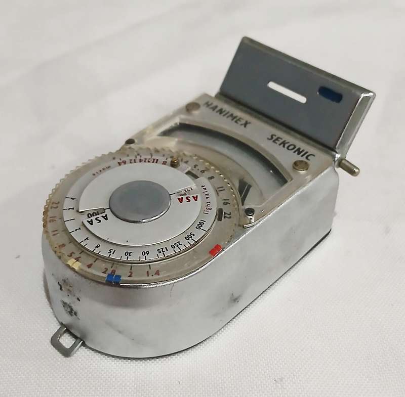 Vintage Hanimex Sekonic Light Meter | Original Leather Case | Classic 1960s Photography Tool