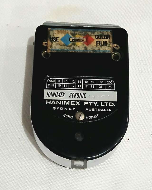 Vintage Hanimex Sekonic Light Meter | Original Leather Case | Classic 1960s Photography Tool
