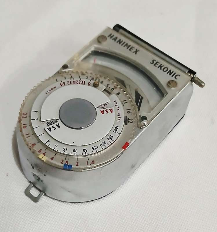 Vintage Hanimex Sekonic Light Meter | Original Leather Case | Classic 1960s Photography Tool
