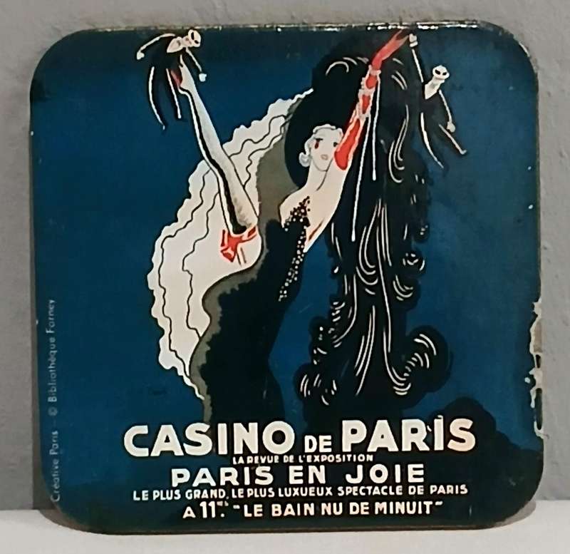 Vintage Parisian Poster Coaster Set (x6) | Moulin Rouge, Folies-Bergère, Belle Époque Style