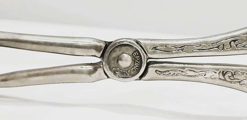 Vintage Silver-Tone Bird Claw Serving Tongs | EP Zinc | Ornate Handles | 23cm Length