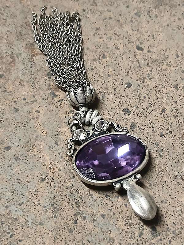 Vintage Silver-Tone Pendant Pair | Tassel Drop & Filigree Heart | Bold & Romantic Looks