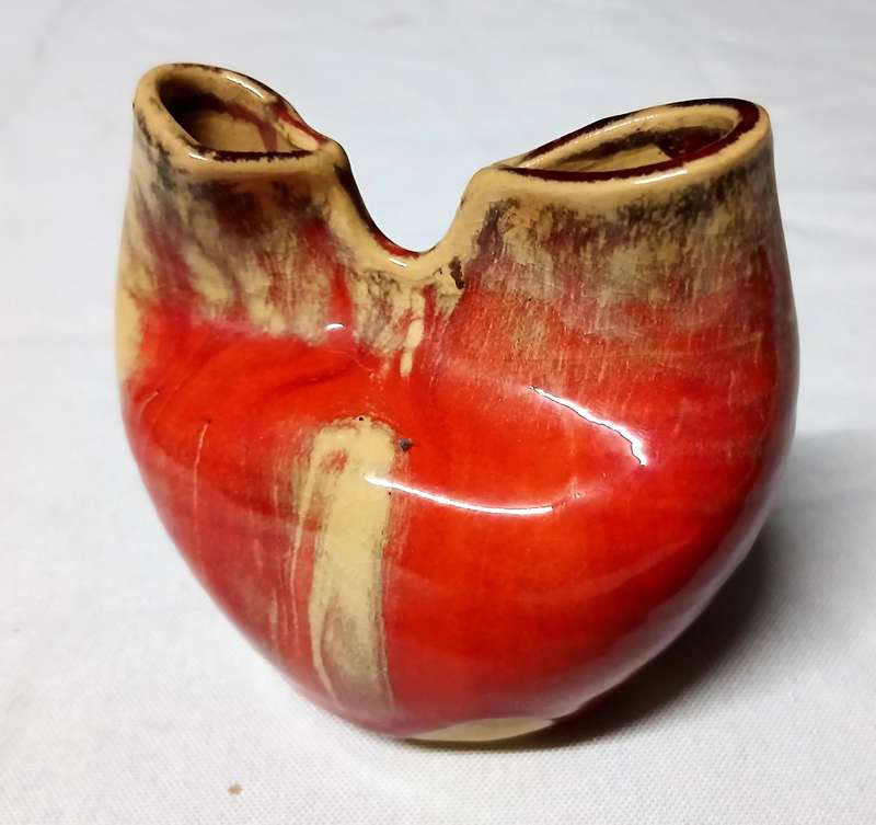 Vintage South African Studio Pottery Vase Signed Tienie | Mid-Century Modern Glaze & Sculptural Form