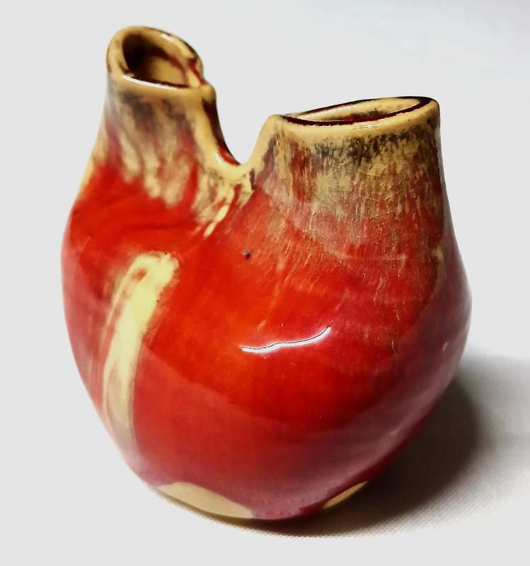 Vintage South African Studio Pottery Vase Signed Tienie | Mid-Century Modern Glaze & Sculptural Form