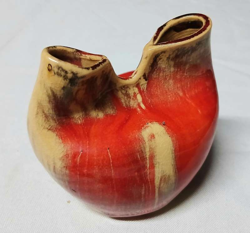 Vintage South African Studio Pottery Vase Signed Tienie | Mid-Century Modern Glaze & Sculptural Form