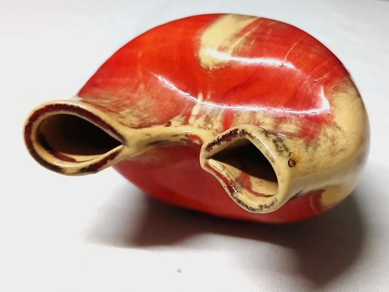 Vintage South African Studio Pottery Vase Signed Tienie | Mid-Century Modern Glaze & Sculptural Form