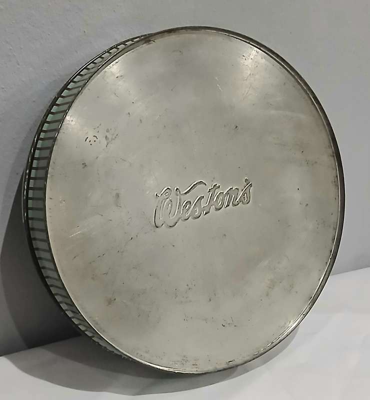 Vintage Weston's Assorted Biscuit Tin | Red Floral Design | 23.6cm Diameter