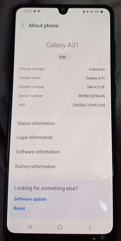 Samsung A31 128GB + 120GB SD card (SM-A315F Prism Crush Black 128GB)