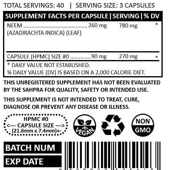 NEEM CAPSULES (120)