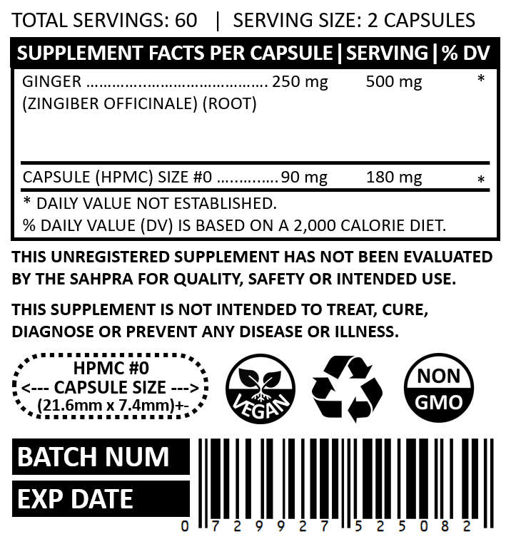 GINGER CAPSULES (120)