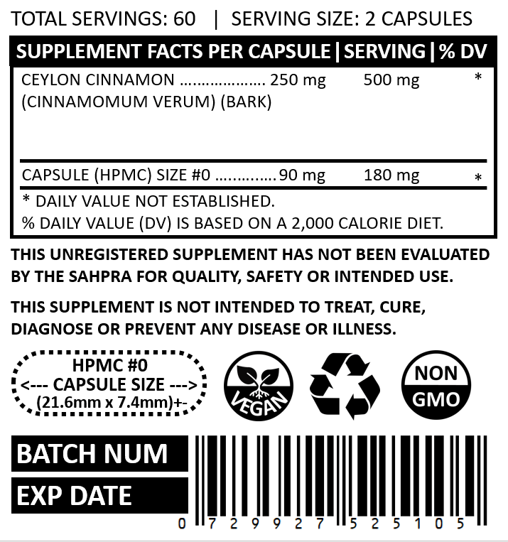 CINNAMON CAPSULES (120)