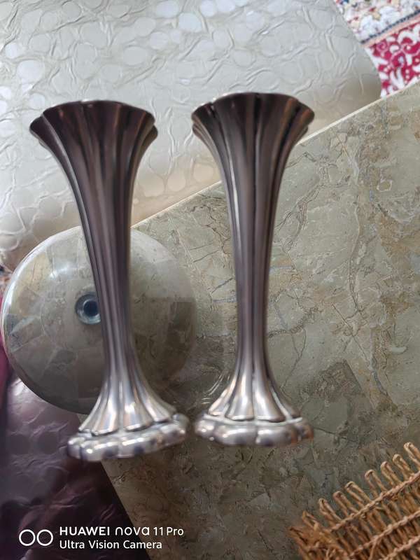 Silver Plated Vase or Candlesticks