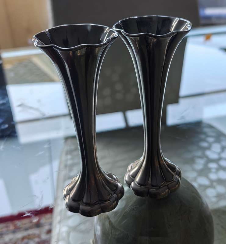 Silver Plated Vase or Candlesticks