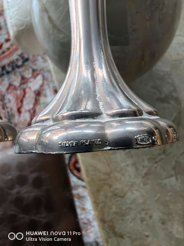 Silver Plated Vase or Candlesticks