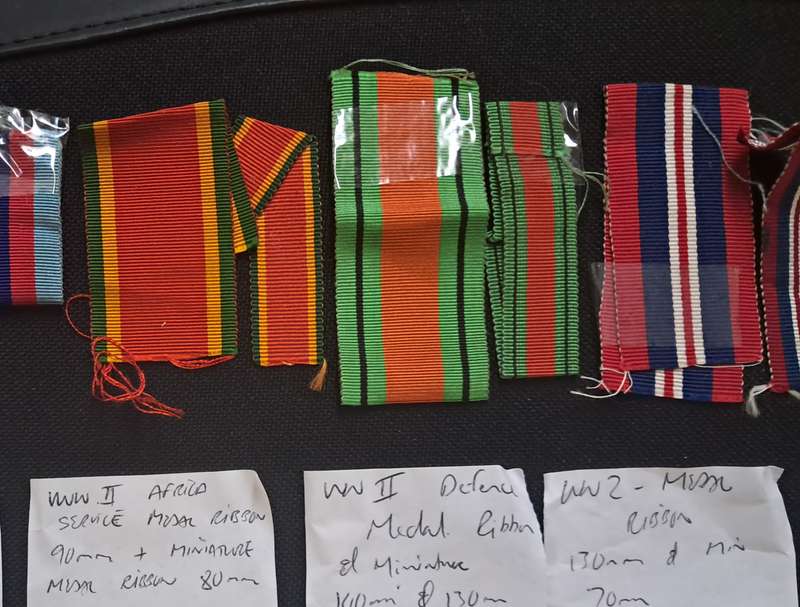 MEDAL RIBBONS : WORLD WAR II
