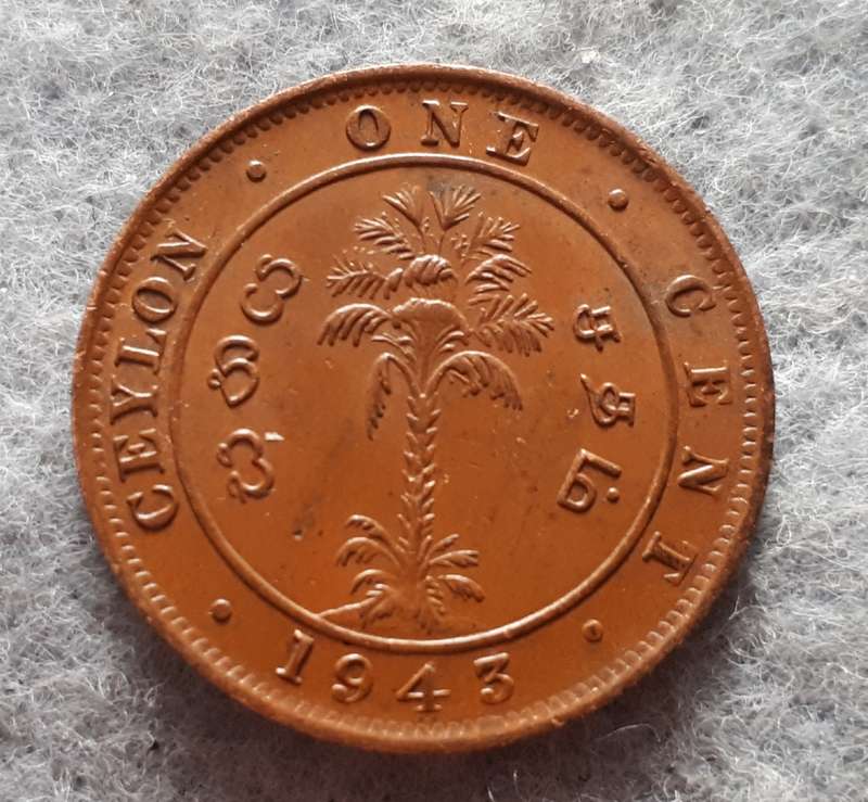 1934 CEYLON ONE CENT