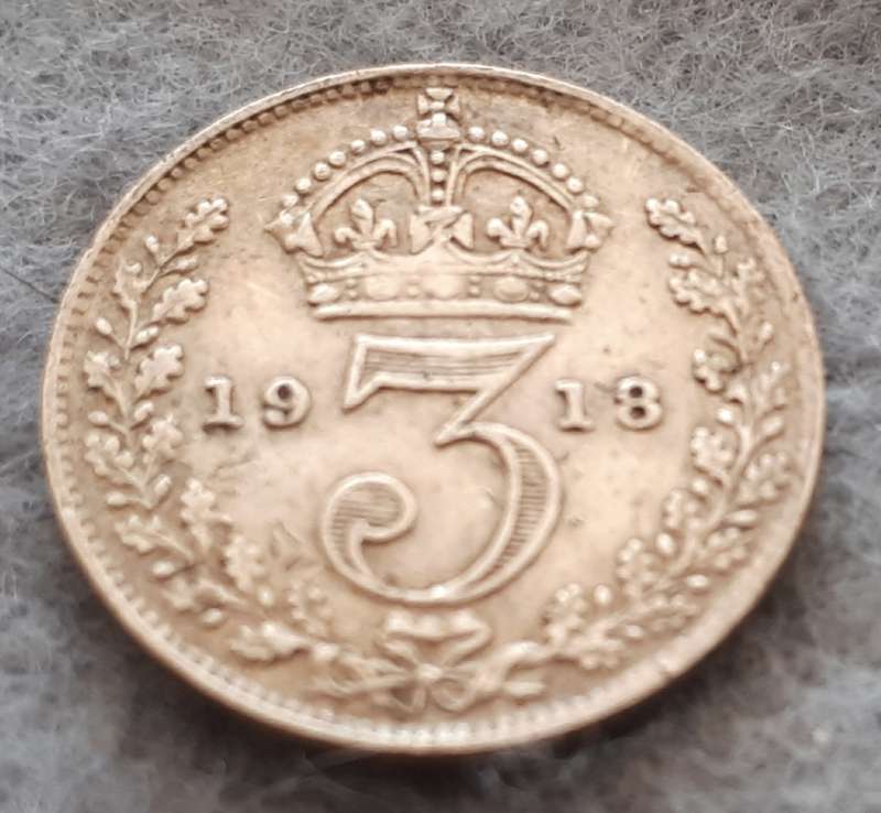 1918 GREAT BRITAIN THREEPENCE