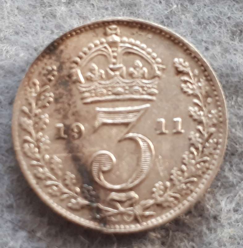 1911 GREAT BRITAIN THREEPENCE