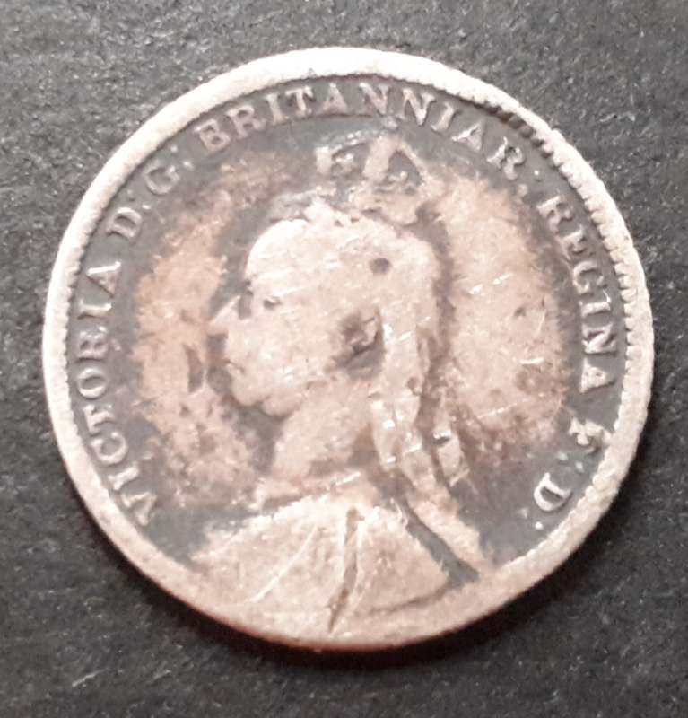 1888 GREAT BRITAIN FOUR PENCE : LOW MINTAGE : 120 000