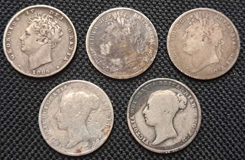 18 TH CENTUARY GREAT BRITAIN SIXPENCES