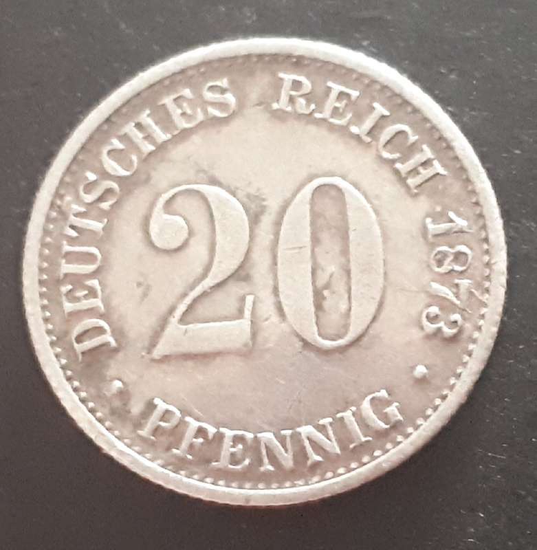 1873 GERMANY 20 PFENNIG (C) FRANKFURT