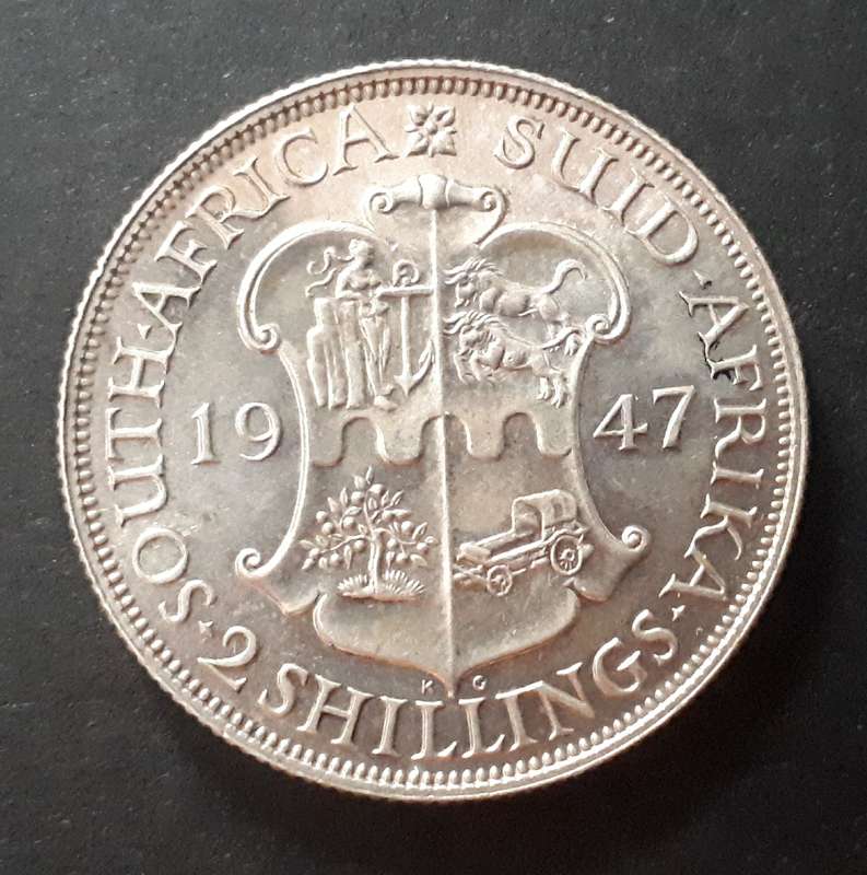 1947 UNION OF SOUTH AFRICA  PROOF TWO SHILLING