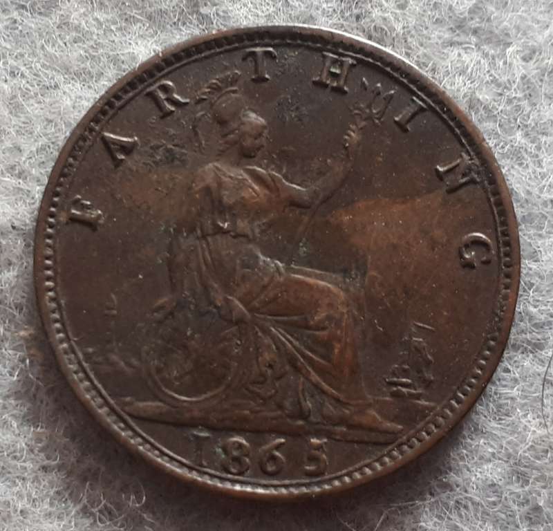 1865 GREAT BRITAIN FARTHING : VARIETY : 5 0VER 2