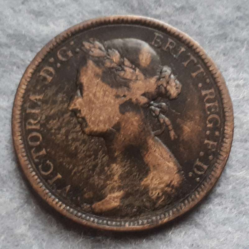 1887 GREAT BRITAIN HALF PENNY