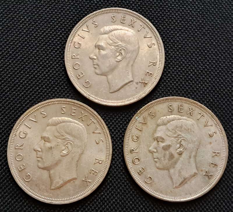 1952 SAU 5 SHILLING TRIO
