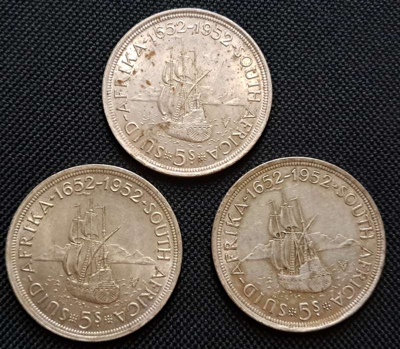 1952 SAU 5 SHILLING TRIO