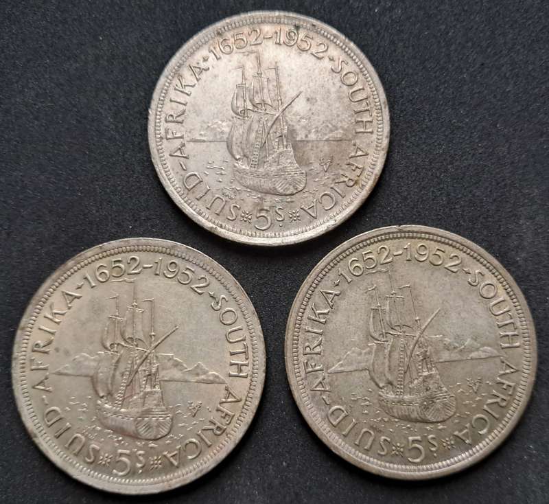 1952 SAU 5 SHILLING TRIO