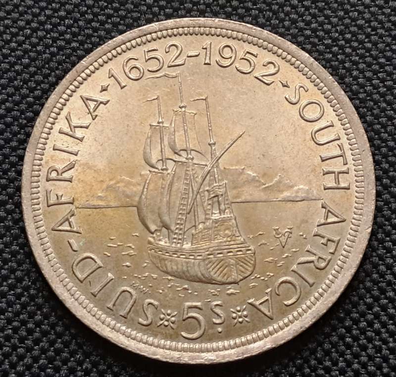 1952 SAU 5 SHILLING