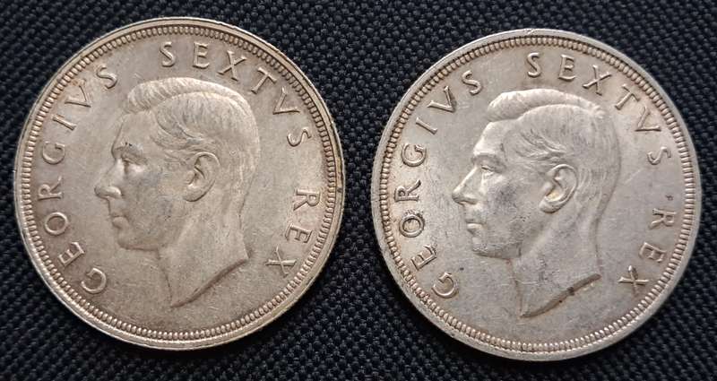 1948 & 1949 SAU 5 SHILLING PAIR