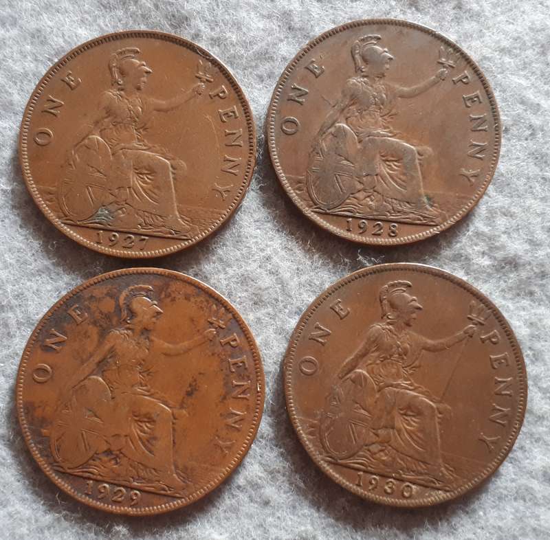 1927 -1930 GREAT BRITAIN ONE PENNY