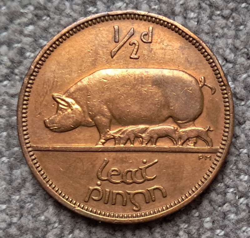1941 IRELAND 1/2 PENNY