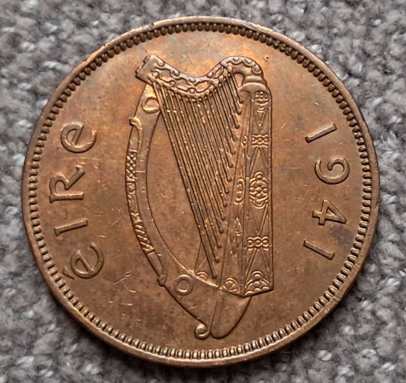 1941 IRELAND 1/2 PENNY
