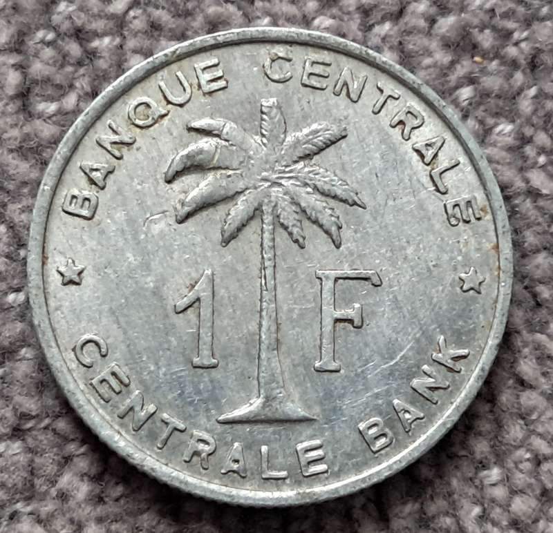 1959 BELGIUM CONGO 1 FRANC