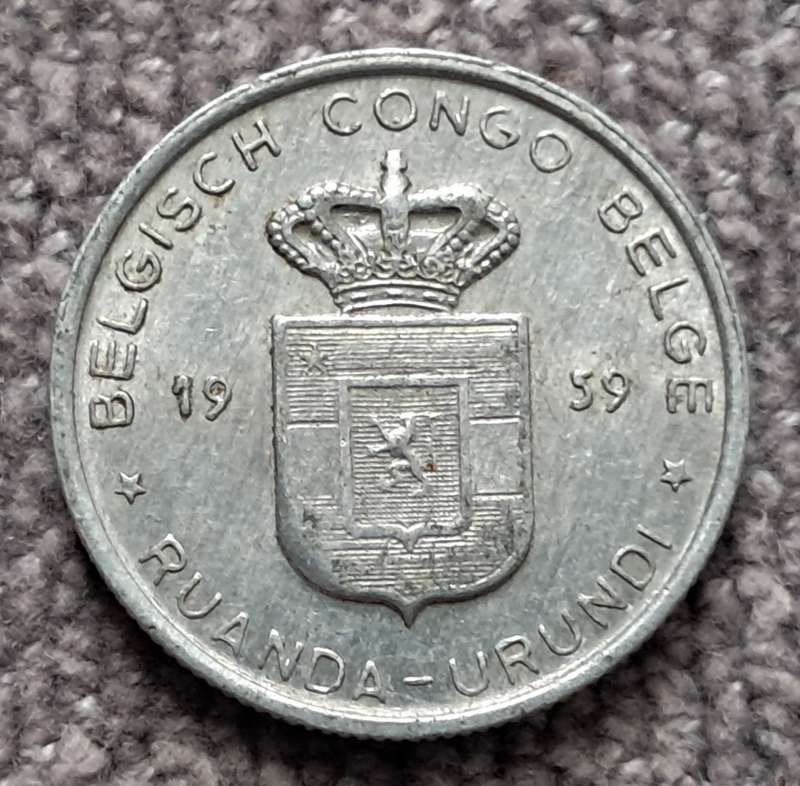 1959 BELGIUM CONGO 1 FRANC